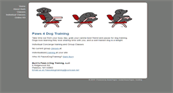 Desktop Screenshot of paws4dogtraining.com